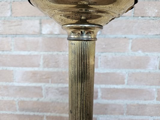 Floor Lamp in Brass and Marble, Italy, 1980s-ZUW-1799518