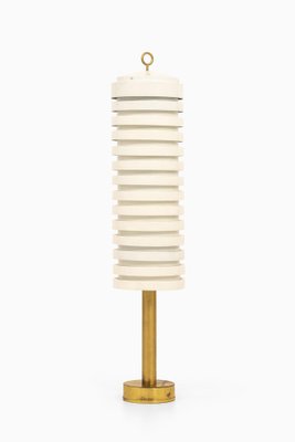 Floor Lamp in Brass and White Lacquered Metal attributed to Hans-Agne Jakobsson, 1950s-SC-2039391