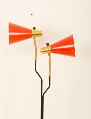 Floor Lamp in Brass & Lacquered Metal by Eskilstuna Elektro Fabriks Ab, 1960s-AX-1704654