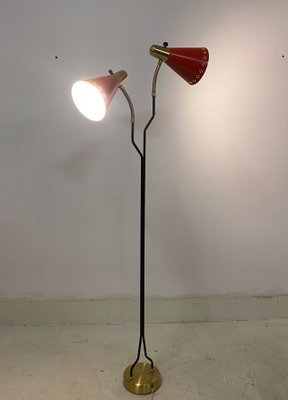 Floor Lamp in Brass & Lacquered Metal by Eskilstuna Elektro Fabriks Ab, 1960s-AX-1704654