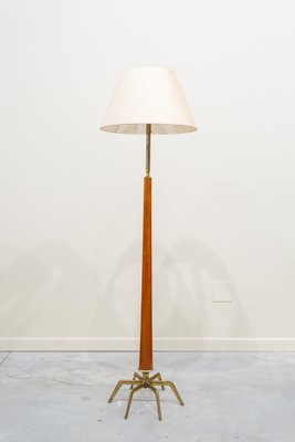 Floor Lamp in Bronze and Wood-UJE-1233482