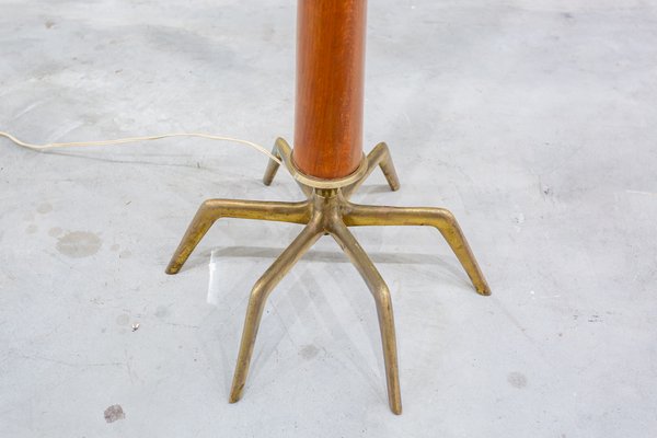 Floor Lamp in Bronze and Wood-UJE-1233482