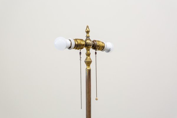 Floor Lamp in Bronze and Wood-UJE-1233482