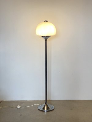 Floor Lamp in Chromed Steel and Glass, 1970s-NPC-1822931