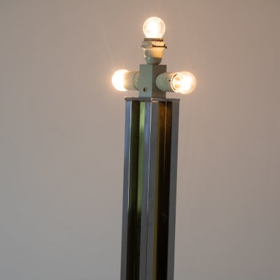 Floor Lamp in Chromed Steel and Polished Brass-SXX-1077243