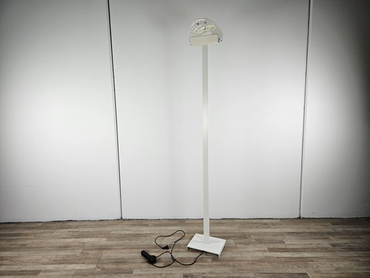 Floor Lamp in Enamelled Iron and Murano Glass attributed to Roberto Pamio, 1970-ZUW-2035932