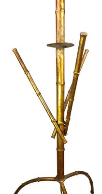 Floor Lamp in Faux Bamboo, 1950s-ZVO-1394103