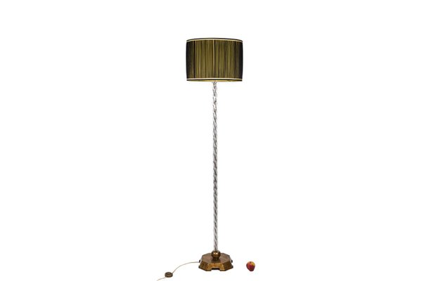 Floor Lamp in Glass and Gilded Metal from Maison Baguès, 1950s-CEJ-1305519