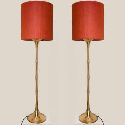 Floor Lamp in Gold by Ingo Maurer for Design M, Germany, 1968, Set of 2-VDW-1287204