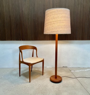 Floor Lamp in Solid Teak with integrated Uplight from Domus, 1960s-JP-1368497