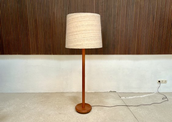 Floor Lamp in Solid Teak with integrated Uplight from Domus, 1960s-JP-1368497