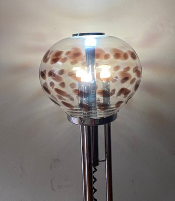 Floor Lamp in Steel and Murano Glass attributed to Mazzega, Italy, 1960s-TKR-1703285