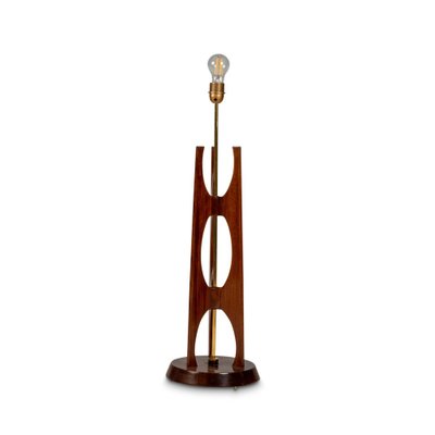 Floor Lamp in Teak and Brass, 1960s-CEJ-1702354