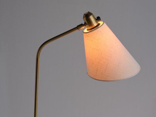 Floor Lamp in Teak and Brass by Hans Bergström for ASEA, Sweden, 1950s-FMT-989850