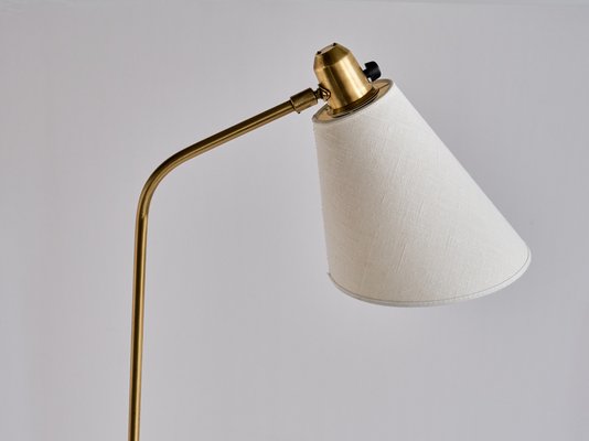 Floor Lamp in Teak and Brass by Hans Bergström for ASEA, Sweden, 1950s-FMT-989850