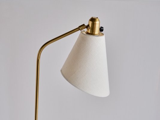 Floor Lamp in Teak and Brass by Hans Bergström for ASEA, Sweden, 1950s-FMT-989850