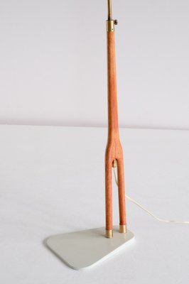 Floor Lamp in Teak and Brass by Hans Bergström for ASEA, Sweden, 1950s-FMT-989850