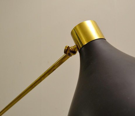 Floor Lamp Marble Base and a Brass Arm from Stilnovo, 1950s-FGA-922592