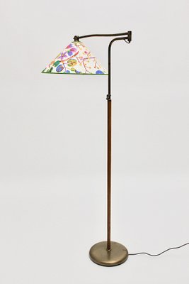 Floor Lamp & Vienna Shade with Josef Frank Fabric by J.T.kalmar Neolift, 1946-NB-1337953