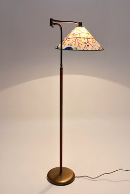 Floor Lamp & Vienna Shade with Josef Frank Fabric by J.T.kalmar Neolift, 1946-NB-1337953