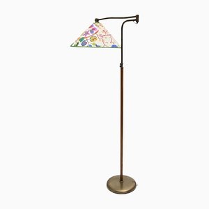 Floor Lamp & Vienna Shade with Josef Frank Fabric by J.T.kalmar Neolift, 1946-NB-1337953