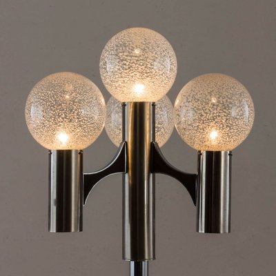 Floor Lamp with 4 Murano Glass Shades by Gaetano Sciolari for Sciolari, 1970s-UE-890380