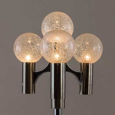 Floor Lamp with 4 Murano Glass Shades by Gaetano Sciolari for Sciolari, 1970s-UE-890380