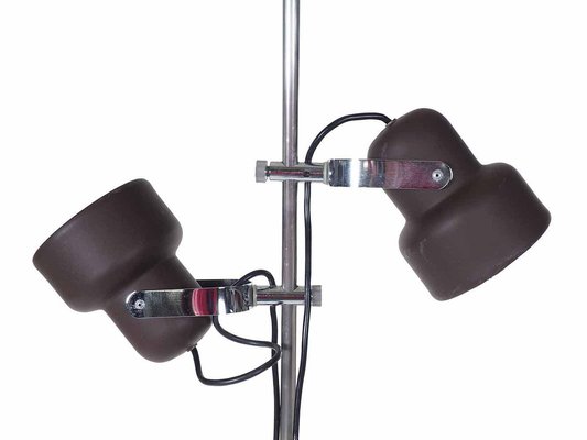 Floor Lamp With Brown Adjustable Shades, 1970s-PX-1249350