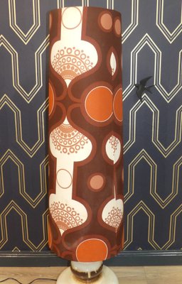 Floor Lamp with Ceramic Base and Space Age Shade, 1970s-AFE-965061