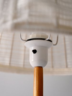 Floor Lamp with Fabric Lampshade, 1960s-QWP-2042813