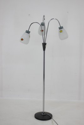 Floor Lamp with Glass Shades, Czechoslovakia, 1960s-TZ-1407612