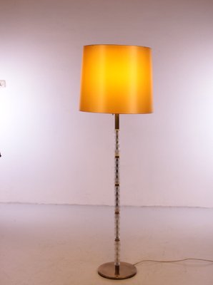 Floor Lamp With Glass Tubes & Brass Details, 1960s-EZZ-1192250