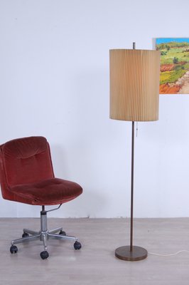 Floor Lamp with Pleated Lampshade, 1950s-XSG-838424