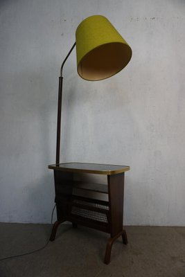 Floor Lamp with Table and Newspaper Holder, 1950s-GPQ-1160716