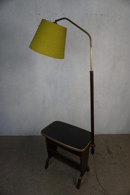 Floor Lamp with Table and Newspaper Holder, 1950s-GPQ-1160716