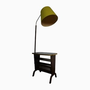 Floor Lamp with Table and Newspaper Holder, 1950s-GPQ-1160716