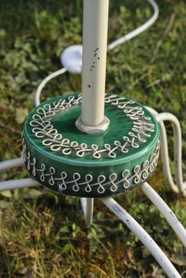 Floor Lamp with Wrought Iron and Ceramic Bird, 1950s-WEQ-1339077