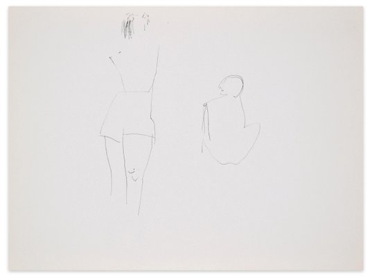 Flor David, Figures, 1950s, Pen on Paper-ZCI-1158370