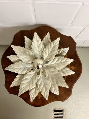 Floral Lamp in White with Gold Leaf-SZM-1770470