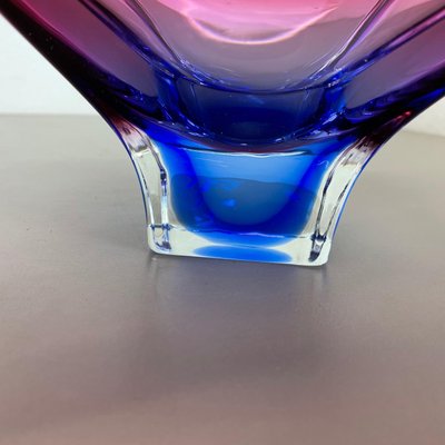 Floral Murano Glass Bowl Centerpiece from Fratelli Toso, Italy, 1970s-QZ-1256942