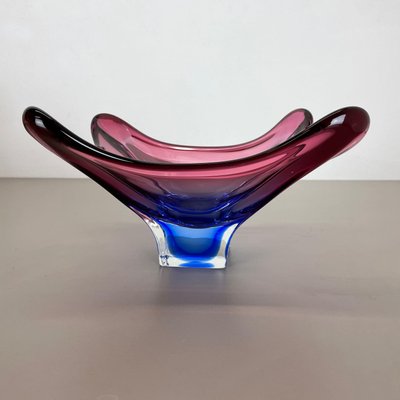 Floral Murano Glass Bowl Centerpiece from Fratelli Toso, Italy, 1970s-QZ-1256942