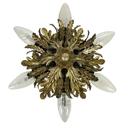 Florentine Flower Flush Mount Attributed to Banci Firenze, 1950s-PUK-933485