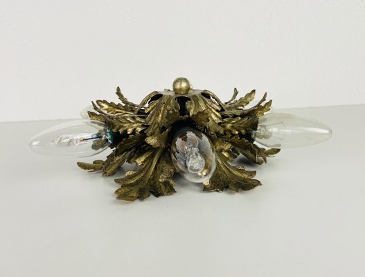 Florentine Flower Flush Mount Attributed to Banci Firenze, 1950s-PUK-933485