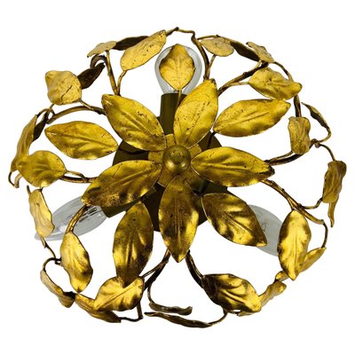 Florentine Flower Shaped Flush Mount in the Style of Banci Firenze, 1950s-PUK-973390