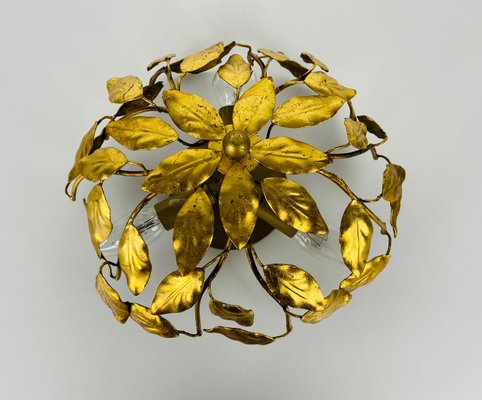 Florentine Flower Shaped Flush Mount in the Style of Banci Firenze, 1950s-PUK-973390