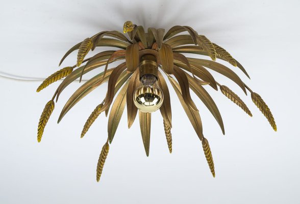 Florentine Italian Metal Ceiling Lamp, 1960s-KQB-1417056