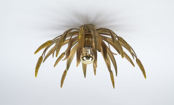 Florentine Italian Metal Ceiling Lamp, 1960s-KQB-1417056