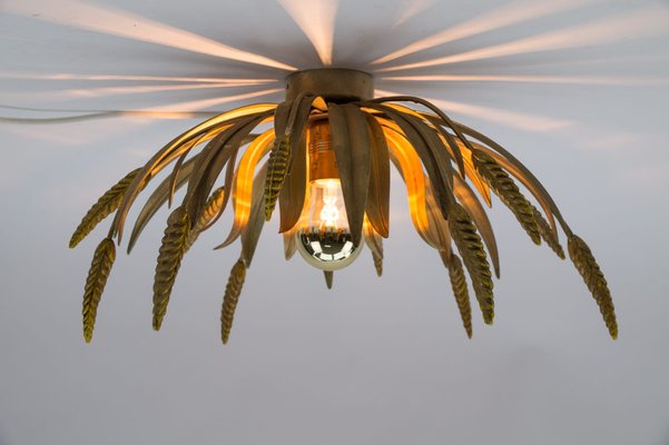 Florentine Italian Metal Ceiling Lamp, 1960s-KQB-1417056