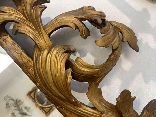 Florentine Mirror with Acanthus Leaf Carving-PXE-2041667