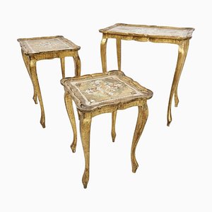 Florentine Nesting Tables by Fratelli Paoletti, 1950s, Set of 3-IRH-1293984